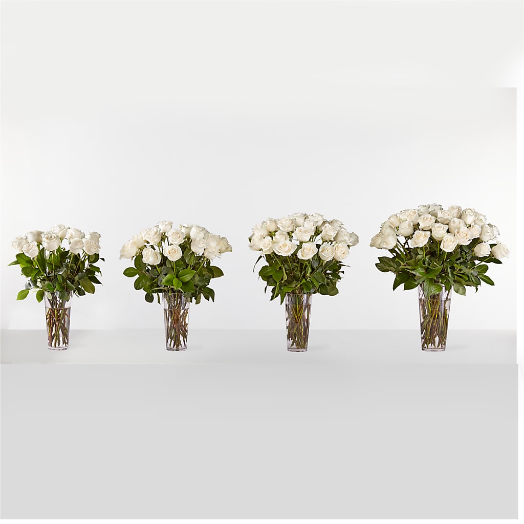 Long Stem White Rose Bouquet – For The Love Of Flowers, Johns Island SC
