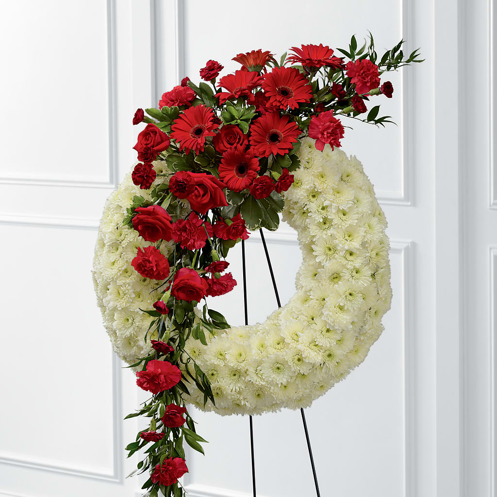 Graceful Tribute Wreath – For The Love Of Flowers, Johns Island SC