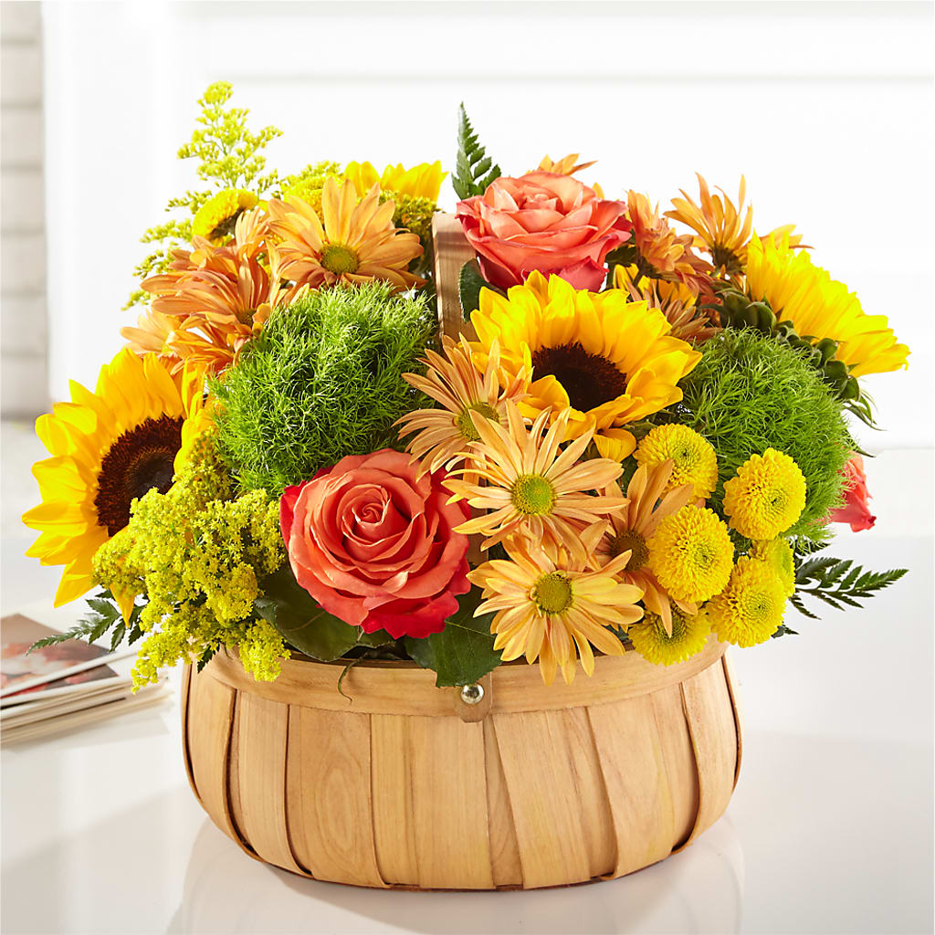 Harvest Sunflower Basket – For The Love Of Flowers, Johns Island SC