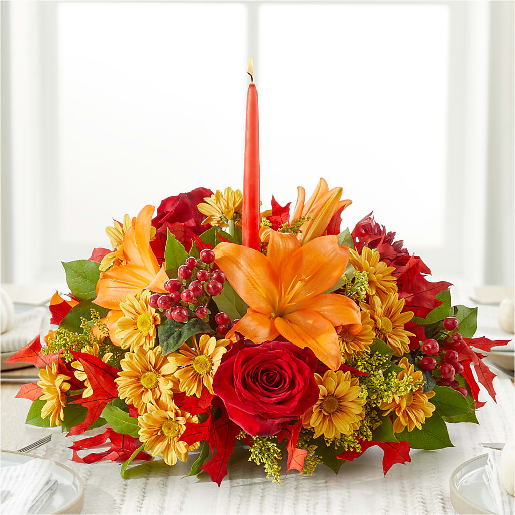 Autumn's Embrace Centerpiece – For The Love Of Flowers, Johns Island SC