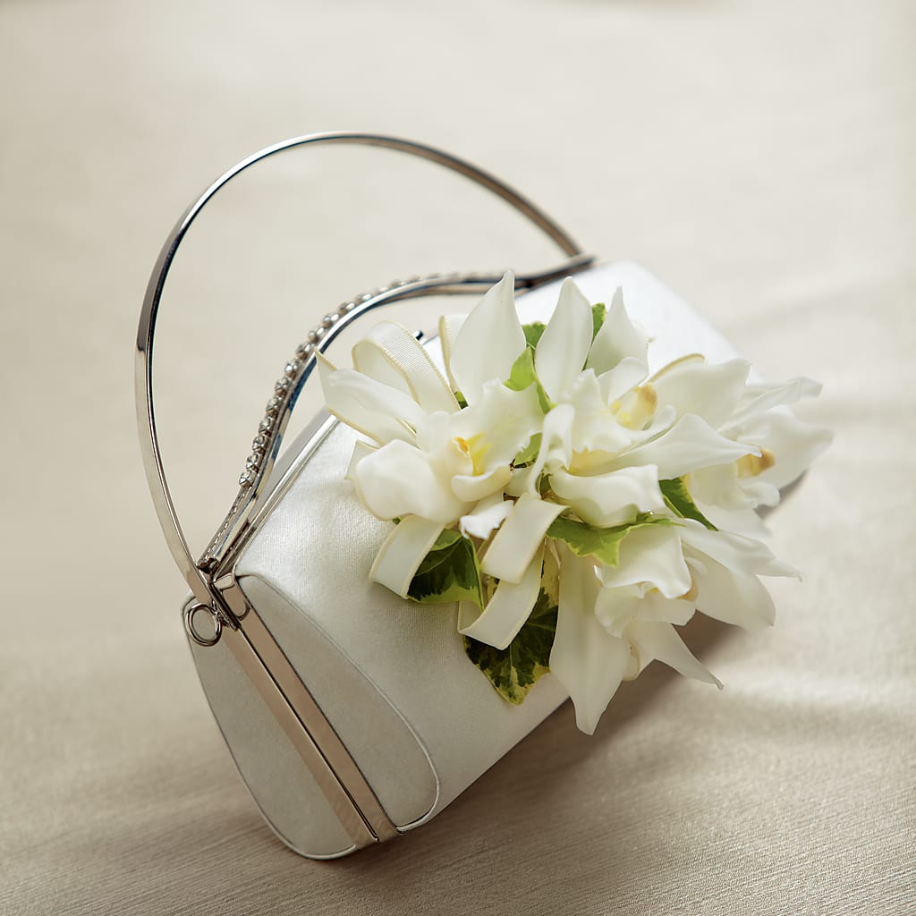 White Purse Decor – For The Love Of Flowers, Johns Island SC