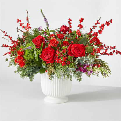 Big Red Bow Bouquet –  For The Love Of Flowers, Johns Island SC