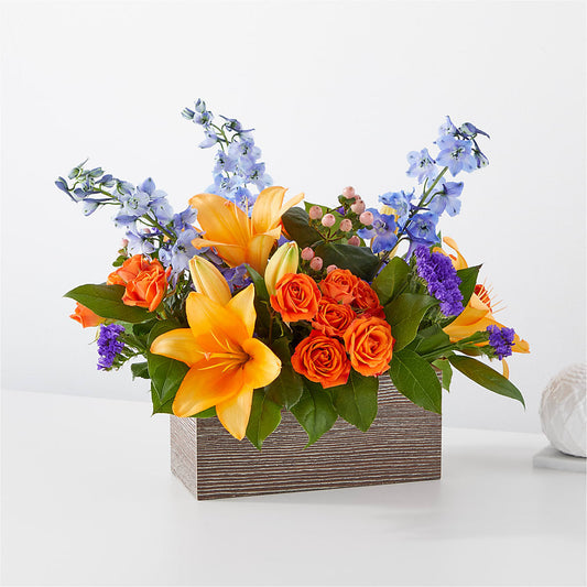 Radiant Citrus Box Bouquet –  For The Love Of Flowers, Johns Island SC