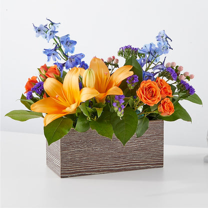 Radiant Citrus Box Bouquet –  For The Love Of Flowers, Johns Island SC