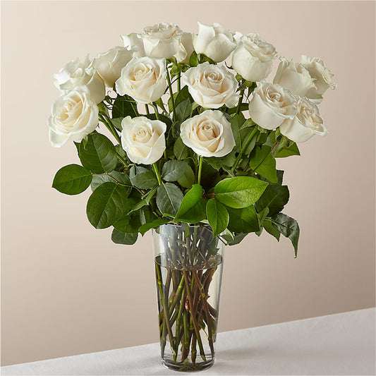 Long Stem White Rose Bouquet –  For The Love Of Flowers, Johns Island SC