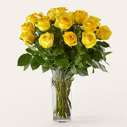 Long Stem Yellow Rose Bouquet –  For The Love Of Flowers, Johns Island SC