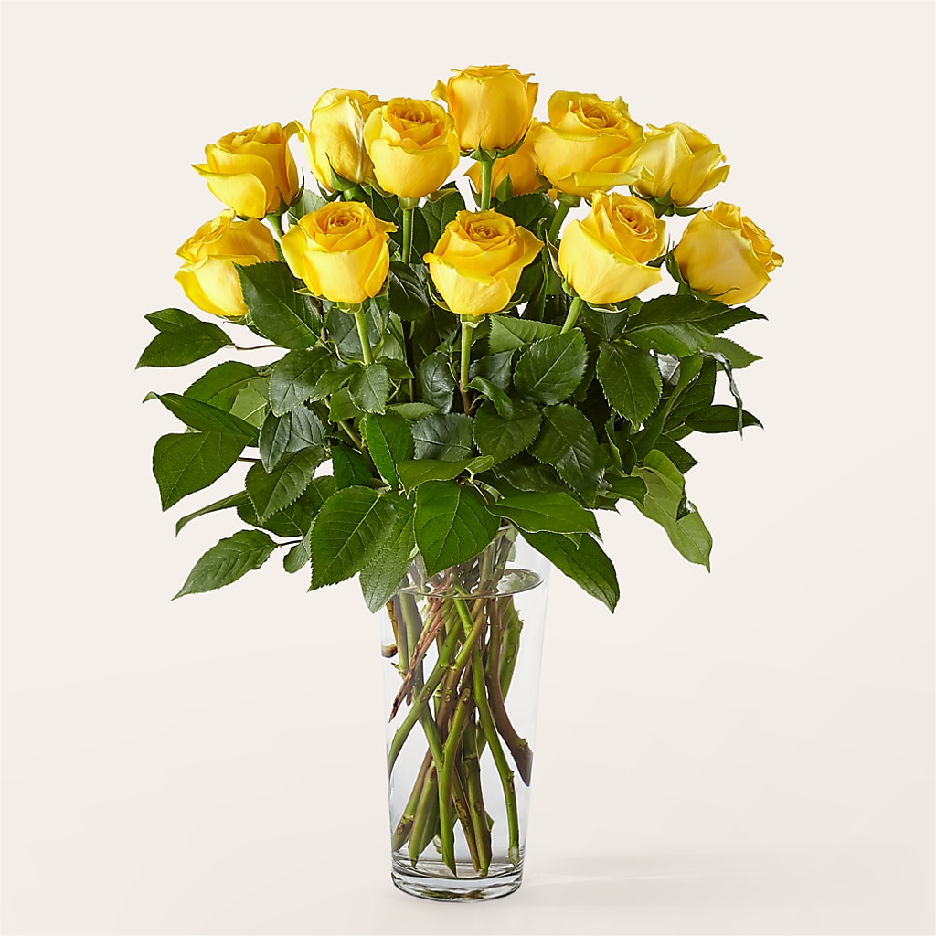 Long Stem Yellow Rose Bouquet –  For The Love Of Flowers, Johns Island SC