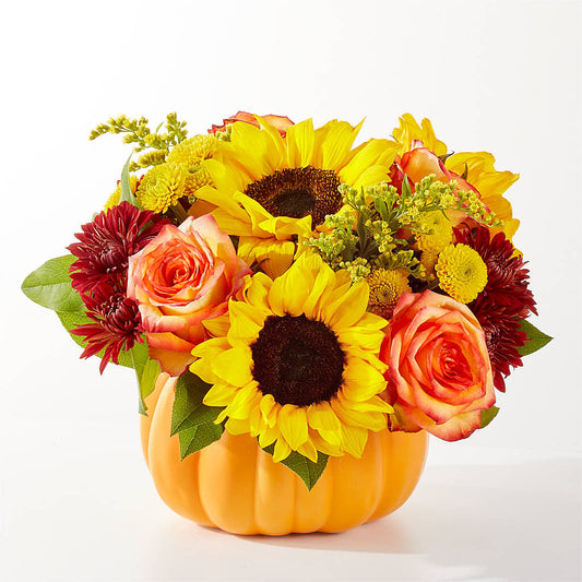 Golden Gourd Pumpkin Bouquet –  For The Love Of Flowers, Johns Island SC