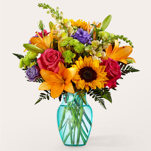 Double Rainbow Bouquet –  For The Love Of Flowers, Johns Island SC