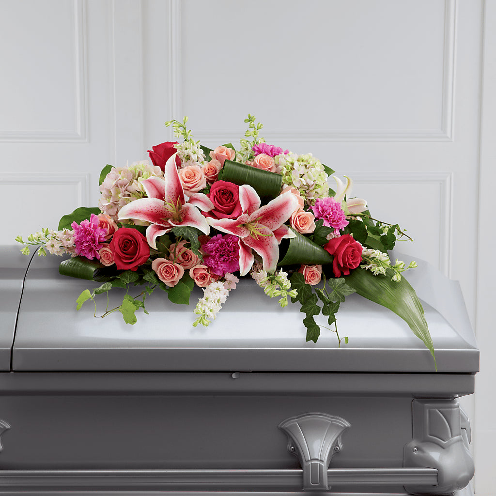 Splendid Grace Casket Spray –  For The Love Of Flowers, Johns Island SC