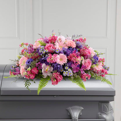 Glorious Garden Casket Spray –  For The Love Of Flowers, Johns Island SC