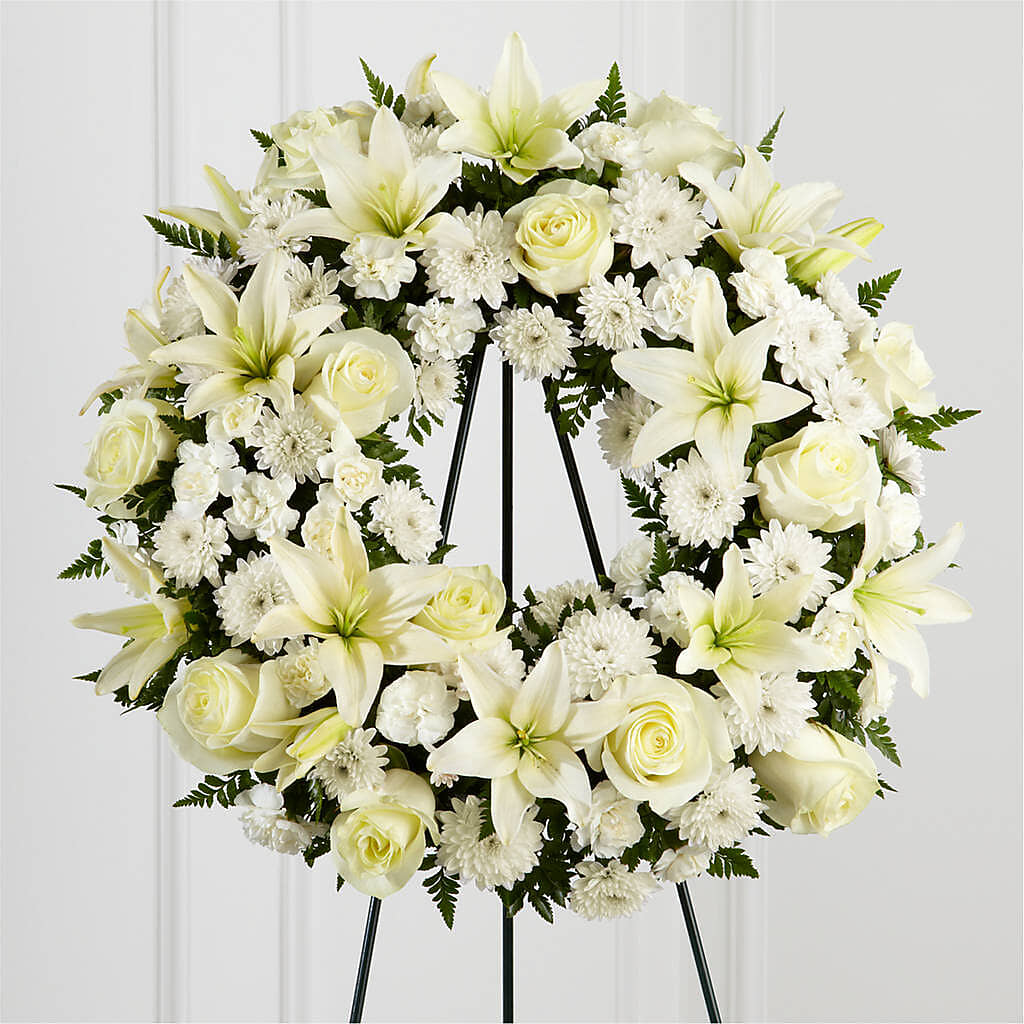 Treasured Tribute Wreath –  For The Love Of Flowers, Johns Island SC