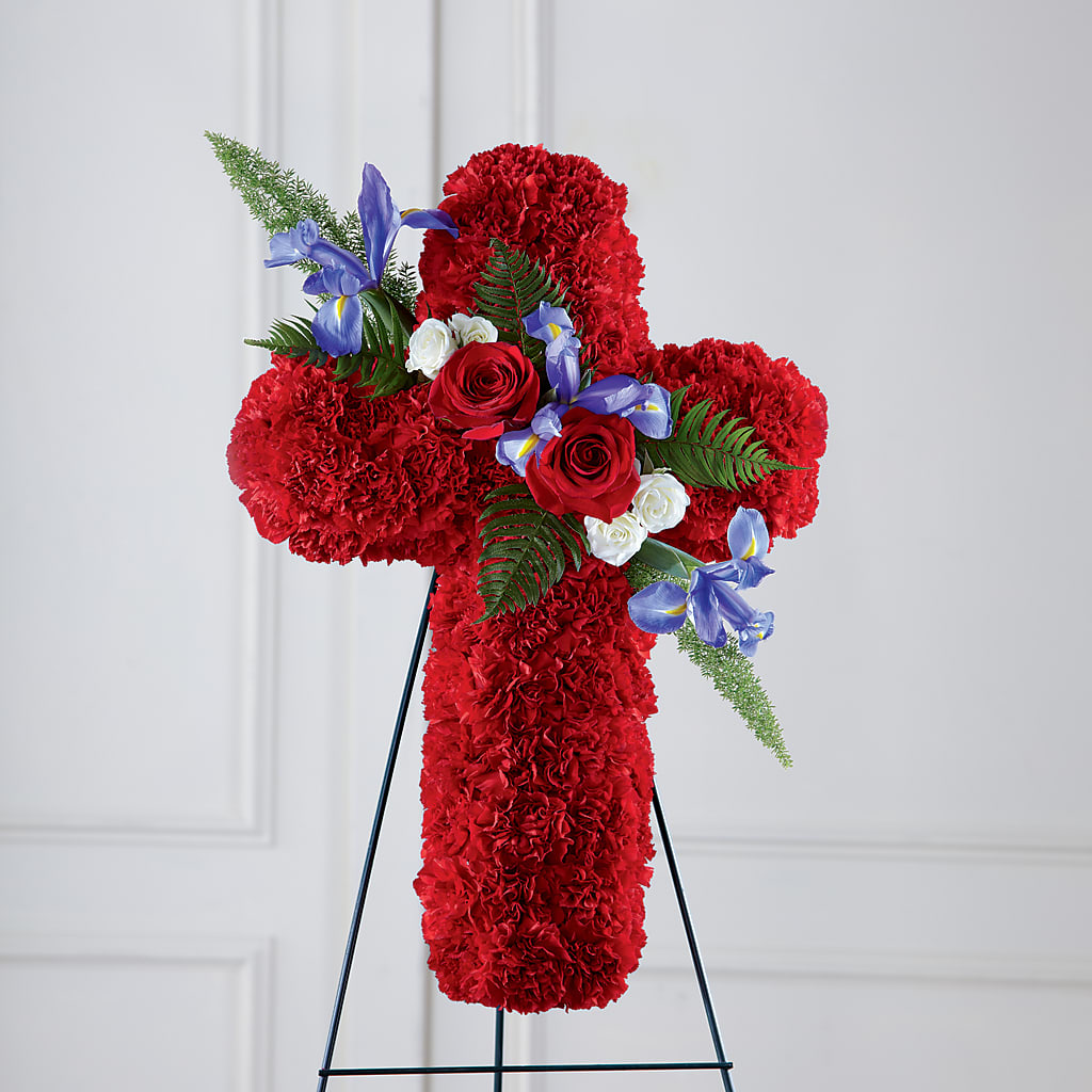 Faithful Hero Floral Cross –  For The Love Of Flowers, Johns Island SC