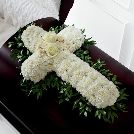 Peaceful Memories Casket Spray (Standard) –  For The Love Of Flowers, Johns Island SC