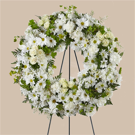 Faithful Wishes Wreath –  For The Love Of Flowers, Johns Island SC