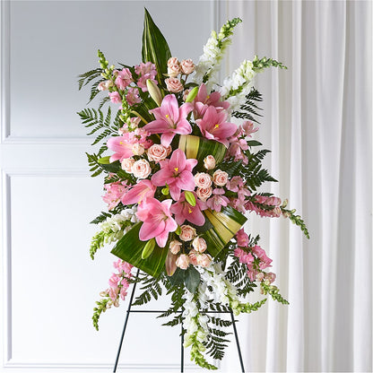 Elegant Embrace Standing Spray –  For The Love Of Flowers, Johns Island SC