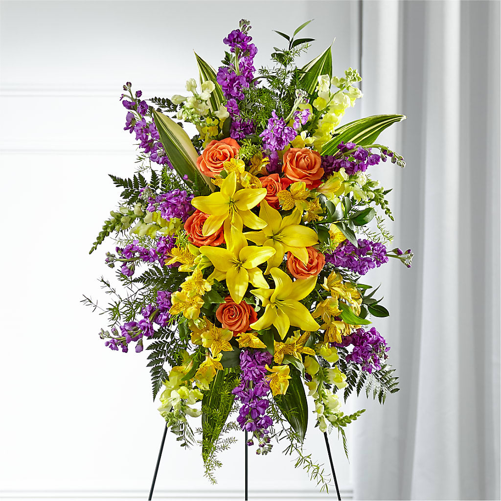Thoughtful Prayers Standing Spray –  For The Love Of Flowers, Johns Island SC