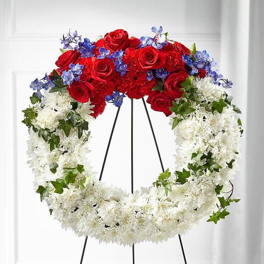 Patriotic Passion Wreath –  For The Love Of Flowers, Johns Island SC