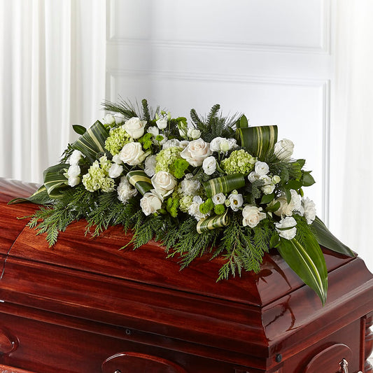 Hopeful Gesture Casket Spray –  For The Love Of Flowers, Johns Island SC