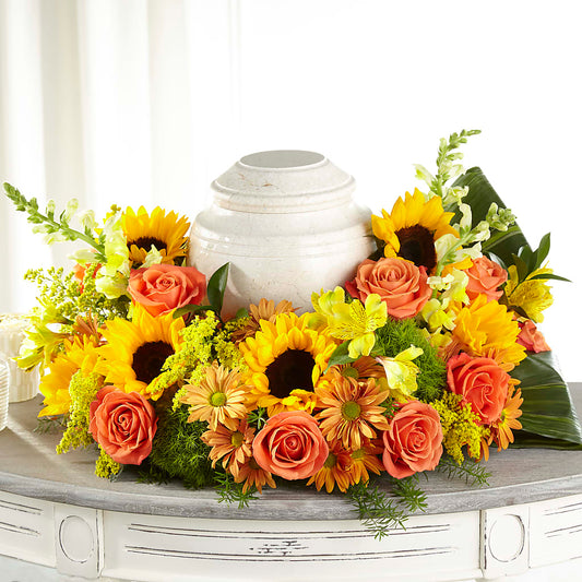 Faithful Sunflower Cremation Adornment –  For The Love Of Flowers, Johns Island SC