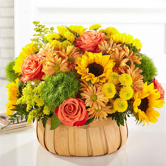 Harvest Sunflower Basket –  For The Love Of Flowers, Johns Island SC