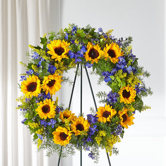Bright Rays Wreath –  For The Love Of Flowers, Johns Island SC