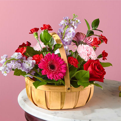 Pink Picnic Basket –  For The Love Of Flowers, Johns Island SC