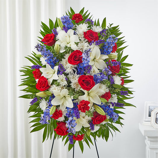 Cherished Service Standing Spray –  For The Love Of Flowers, Johns Island SC