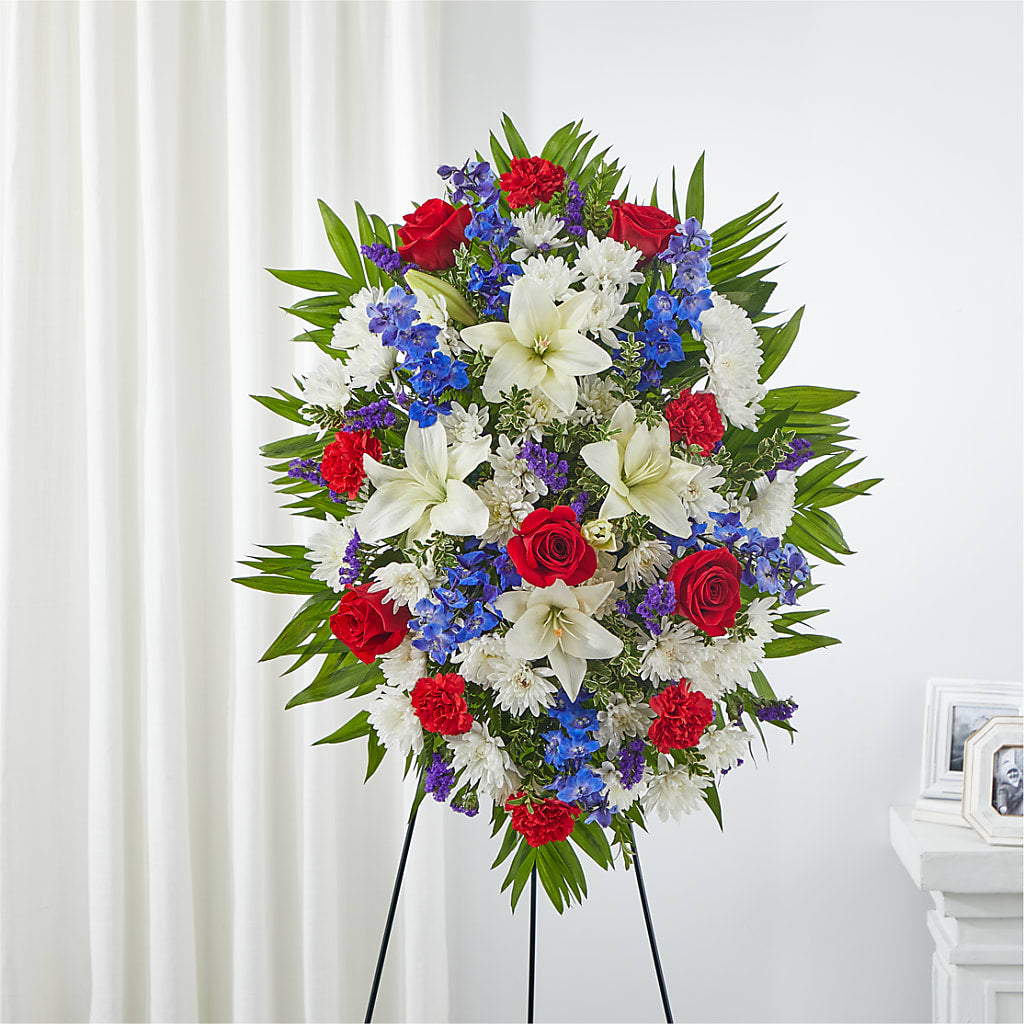 Cherished Service Standing Spray –  For The Love Of Flowers, Johns Island SC