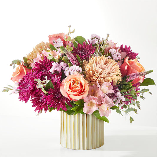 Berry Cobbler Bouquet with Ivory Vase –  For The Love Of Flowers, Johns Island SC