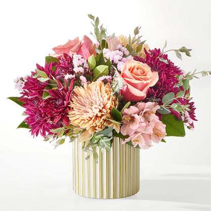 Berry Cobbler Bouquet with Ivory Vase –  For The Love Of Flowers, Johns Island SC