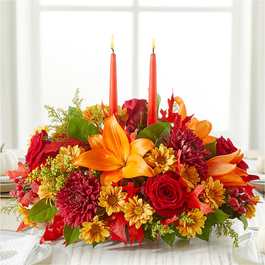 Autumn's Embrace Centerpiece –  For The Love Of Flowers, Johns Island SC