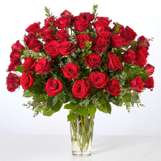 Forever Yours Fifty Stem Red Rose Bouquet –  For The Love Of Flowers, Johns Island SC