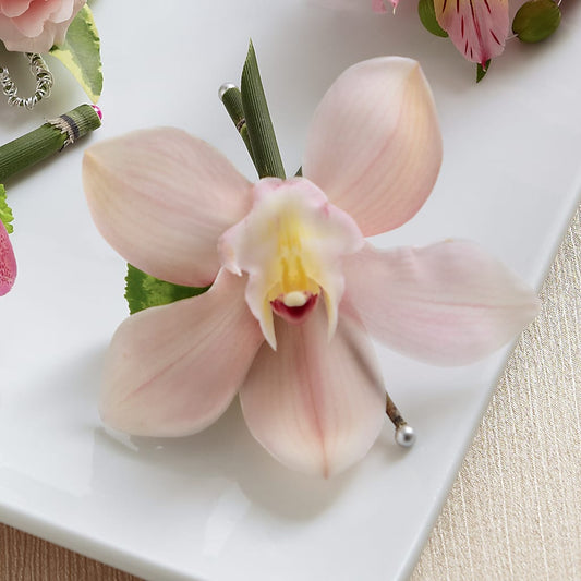 Pink Cymbidium Boutonniere –  For The Love Of Flowers, Johns Island SC