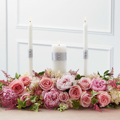 Worldwide Romance Unity Candle Arrangement –  For The Love Of Flowers, Johns Island SC