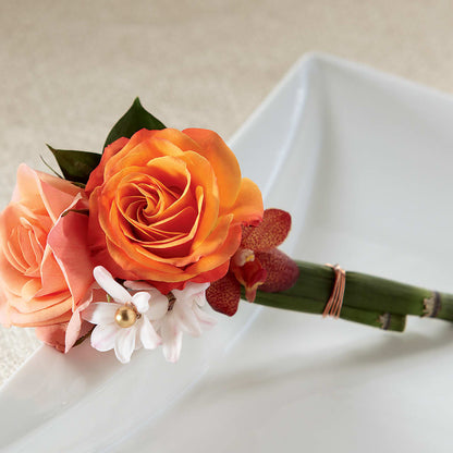 Sunset Dream Boutonniere –  For The Love Of Flowers, Johns Island SC