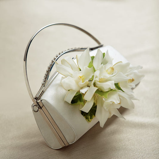 White Purse Decor –  For The Love Of Flowers, Johns Island SC