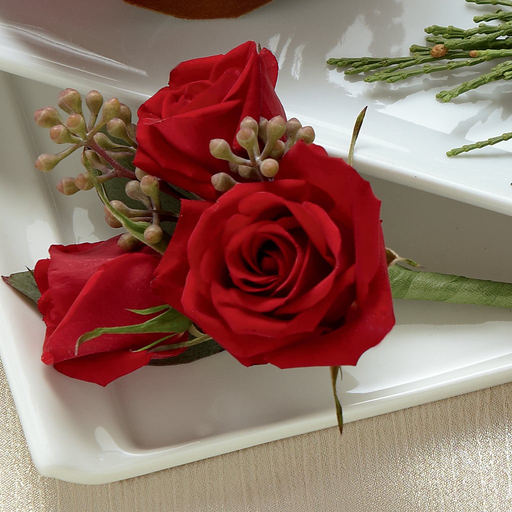 Red Spray Rose Boutonniere –  For The Love Of Flowers, Johns Island SC