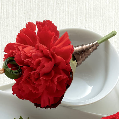 Red Carnation Boutonniere –  For The Love Of Flowers, Johns Island SC